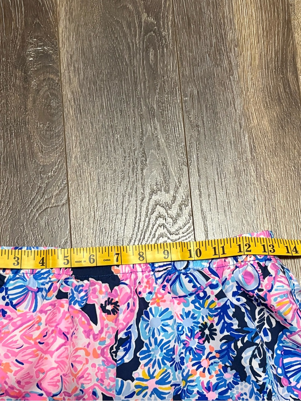 Lilly Pulitzer Pink & Blue Floral Athletic Shorts - Picture 4 of 8